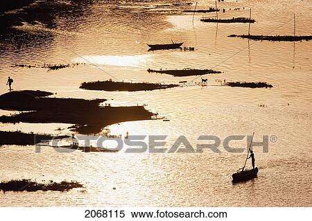 Boat On The Ganges River At Sunset, Patna, Bihar, India View Large Photo Image Stock Photography - Boat On The Ganges River At Sunset, Patna, Bihar, India. Fotosearch