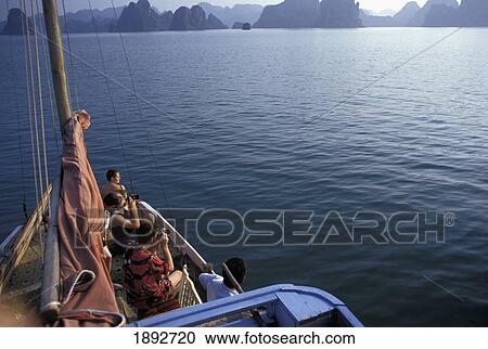 Stock Image - Boat Tour Of Halong Bay. Fotosearch
