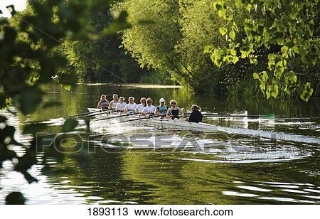 Stock Image - Boating On The Liffey; Dublin, Ireland. Fotosearch