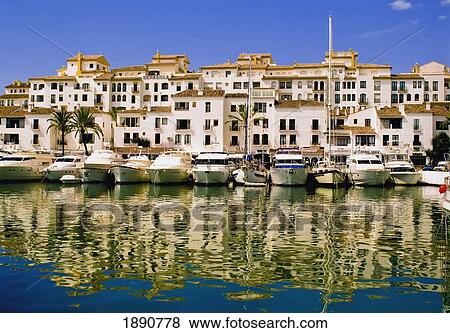Stock Photo - Boats And Houses On Waterfront. Fotosearch