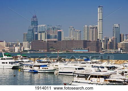 Boats At Causeway With City Skyline View Large Photo Image Stock Image - Boats At Causeway With City Skyline. Fotosearch