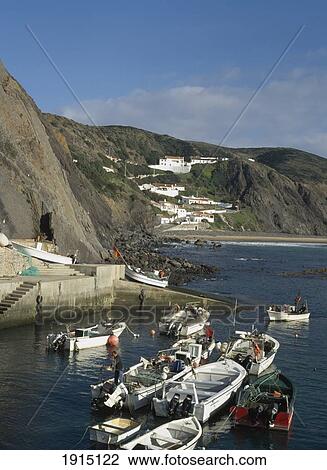 Stock Image - Boats In Harbor. Fotosearch