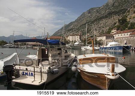 Stock Photo - Boats In Marina Opposite Old Town. Fotosearch
