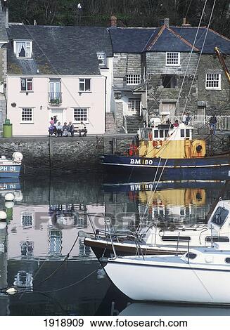 Boats In Small Harbor; Padstow, Cornwall View Large Photo Image Stock Photo - Boats In Small Harbor; Padstow, Cornwall. Fotosearch
