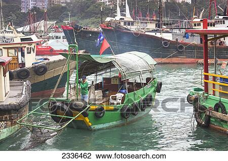 Boats In The Harbour; Hong Kong, China View Large Photo Image Stock Image - Boats In The Harbour; Hong Kong, China. Fotosearch