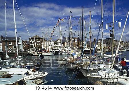 Boats In The Harbour View Large Photo Image Picture - Boats In The Harbour. Fotosearch