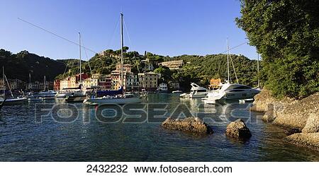 Boats in the harbour; Portofino, Liguria, Italy View Large Photo Image Stock Image - Boats in the harbour; Portofino, Liguria, Italy. Fotosearch