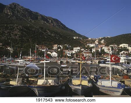 Stock Image - Boats In The Harbour. Fotosearch