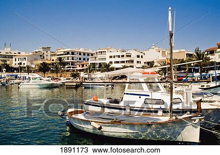 Boats In Town's Harbor View Large Photo Image Stock Image - Boats In Town's Harbor. Fotosearch