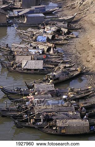 Boats Lined Up Along River Bank View Large Photo Image Stock Image - Boats Lined Up Along River Bank. Fotosearch