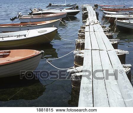 Stock Photography - Boats Moored At Jetty. Fotosearch