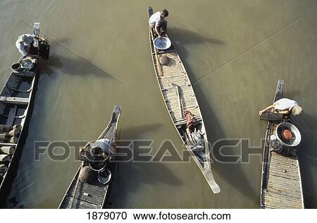 Boats On The Mekong River View Large Photo Image Stock Image - Boats On The Mekong River. Fotosearch