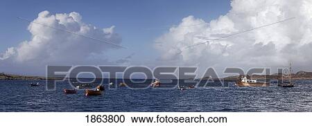 Stock Image - Boats On The Water. Fotosearch
