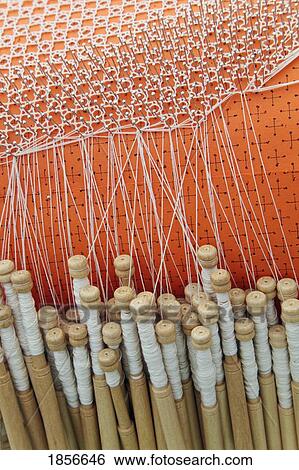 Bobbins, Thread And Pillow For Lace-Making View Large Photo Image Stock Photograph - Bobbins, Thread And Pillow For Lace-Making. Fotosearch