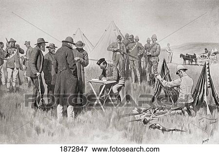 Boer Farmers Taking The Oath Of Neutrality At Greylingstad, South Africa During The Second Boer War. From South Africa And The Transvaal War, By Louis Creswicke, Published 1900. View Large Photo Image Stock Photo - Boer Farmers Taking The Oath Of Neutrality At Greylingstad, South Africa During The Second Boer War. From South Africa And The Transvaal War, By Louis Creswicke, Published 1900.. Fotosearch