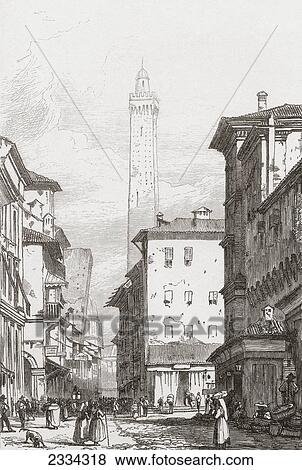 Bologna, Northern Italy In The Early 19Th Century. From Histoire Des Peintres, ÉCole Anglaise, Published 1867 View Large Photo Image Stock Photo - Bologna, Northern Italy In The Early 19Th Century. From Histoire Des Peintres, ÉCole Anglaise, Published 1867. Fotosearch