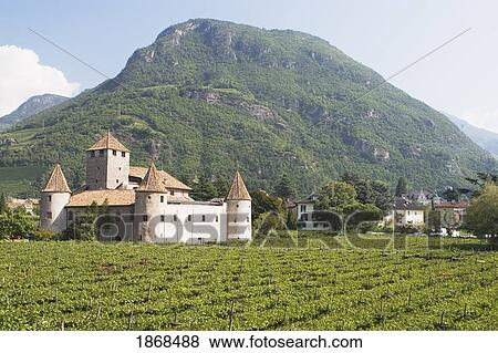 Stock Photo - Bolzano, Alto Adige, Italy; Castle In A Vineyard. Fotosearch