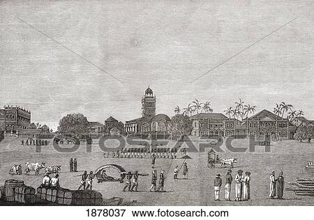 Stock Photo - Bombay Green, South Mumbai, India In 1767. From The Book Short History Of The English People By J. R. Green, Published London 1893. Fotosearch