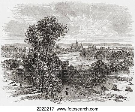 Stock Photo - Bonn, Germany In The 19Th Century. From Pictures From The German Fatherland Published C. 1880.. Fotosearch