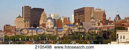 Bonsecours Market And The Montreal Skyline; Montreal Quebec Canada View Large Photo Image Stock Photo - Bonsecours Market And The Montreal Skyline; Montreal Quebec Canada. Fotosearch
