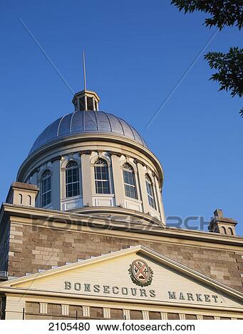 Stock Image - Bonsecours Market; Montreal Quebec Canada. Fotosearch