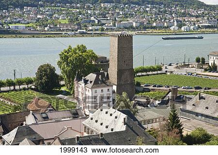 Boosenburg Castle And The Rhein River; Rudesheim Am Rhein Rheingau-Taunus-Kreis Germany View Large Photo Image Stock Image - Boosenburg Castle And The Rhein River; Rudesheim Am Rhein Rheingau-Taunus-Kreis Germany. Fotosearch