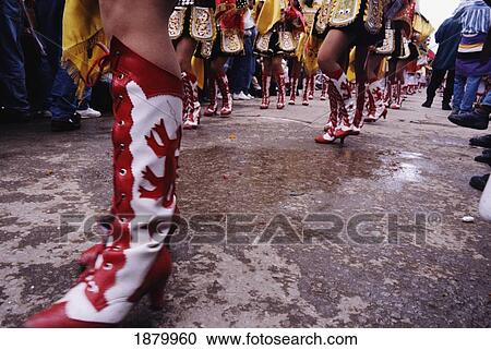 Stock Image - Boots Of A Dancer Of The Diablada At The Carnival Of Oruro. Fotosearch
