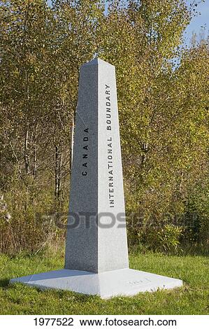 Border Crossing Marker; Abercorn Quebec Canada View Large Photo Image Stock Image - Border Crossing Marker; Abercorn Quebec Canada. Fotosearch