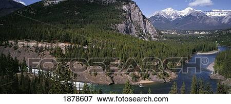 Stock Photo - Bow River Valley. Fotosearch