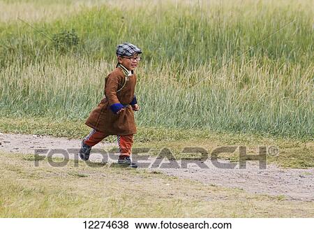 Stock Photo - Boy at Erdene Zuu Monastery, Karakorum (Kharkhorin),? vÃƒÆ’Ã‚Â·rkhangai Province, Mongolia. Fotosearch