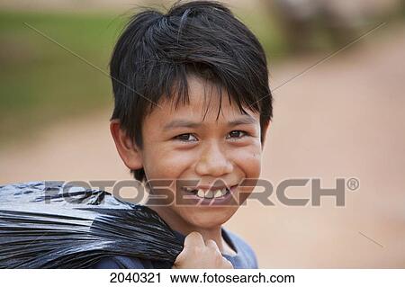 Stock Image - Boy, Concepcion, Santa Cruz Department, Bolivia. Fotosearch