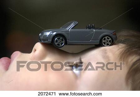 Boy With Car On Face View Large Photo Image Stock Image - Boy With Car On Face. Fotosearch