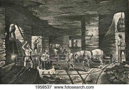 Bradley Coal Mine, Near Bilston, England In The 19Th Century. Getting Out The Ten Yard Coal In The Staffordshire Collieries. From Cyclopaedia Of Useful Arts And Manufactures By Charles Tomlinson. View Large Photo Image Stock Photo - Bradley Coal Mine, Near Bilston, England In The 19Th Century. Getting Out The Ten Yard Coal In The Staffordshire Collieries. From Cyclopaedia Of Useful Arts And Manufactures By Charles Tomlinson.. Fotosearch