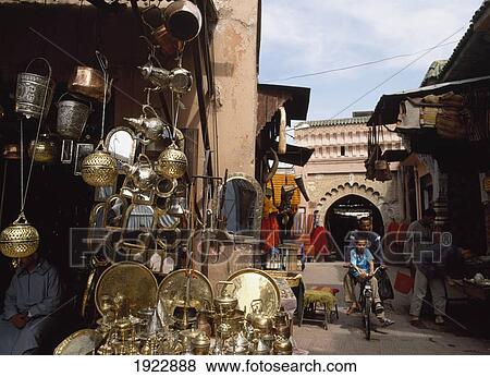 Brass Lanterns In Souk In The Medina View Large Photo Image Stock Photo - Brass Lanterns In Souk In The Medina. Fotosearch