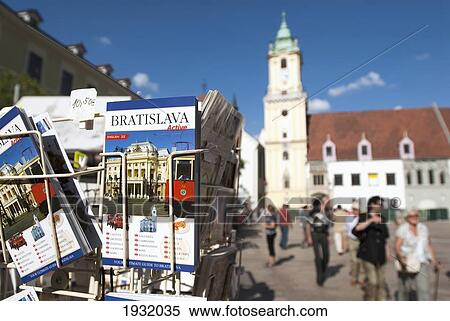 Bratislava Tourist Guides On Display Hlavné Námestie (Main Square) In The Old Town District; Bratislava, Slovakia View Large Photo Image Stock Photography - Bratislava Tourist Guides On Display Hlavné Námestie (Main Square) In The Old Town District; Bratislava, Slovakia. Fotosearch