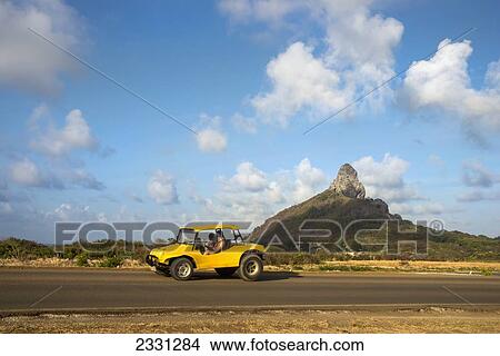 Picture - Brazil, Pernambuco, Buggy and views of Morro do Pico; Fernando de Noronha. Fotosearch