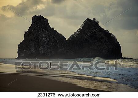 Brazil, Pernambuco, Views of Morro dos Irmaos from Praia do Boldro; Fernando de Noronha View Large Photo Image Stock Photograph - Brazil, Pernambuco, Views of Morro dos Irmaos from Praia do Boldro; Fernando de Noronha. Fotosearch