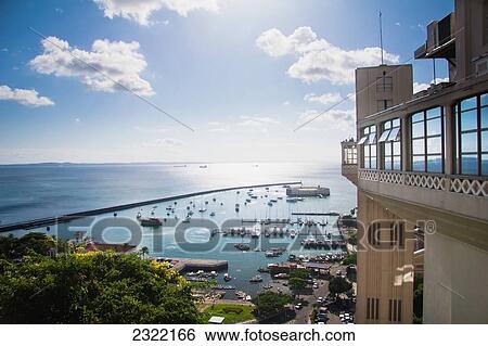 Brazil, Salwador, Lacerda Elevator connecting upper new town Pelourinho with lower old town of Salvador View Large Photo Image Stock Photograph - Brazil, Salwador, Lacerda Elevator connecting upper new town Pelourinho with lower old town of Salvador. Fotosearch