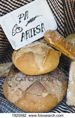 Stock Image - Bread At Market Stall. Fotosearch