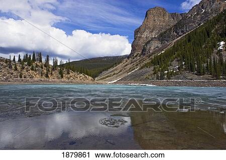 Breaking Ice On Moraine Lake. View Large Photo Image Stock Image - Breaking Ice On Moraine Lake.. Fotosearch