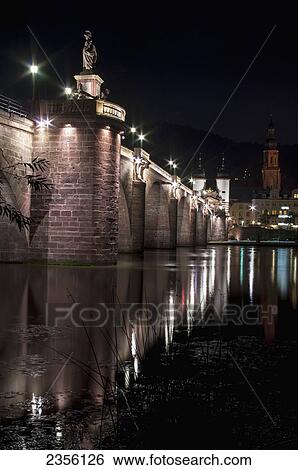 Bridge crossing River Neckar; Heidelberg, Baden-Wurttemberg, Germany View Large Photo Image Stock Photograph - Bridge crossing River Neckar; Heidelberg, Baden-Wurttemberg, Germany. Fotosearch
