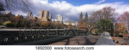 Stock Image - Bridge In Central Park In Manhattan. Fotosearch