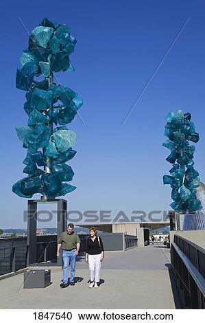 Stock Image - Bridge Of Glass; Museum Of Glass, Tacoma, Washington State, Usa. Fotosearch