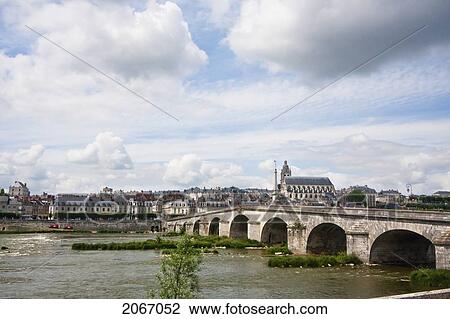Bridge Over The Loire River, Blois, France View Large Photo Image Stock Image - Bridge Over The Loire River, Blois, France. Fotosearch