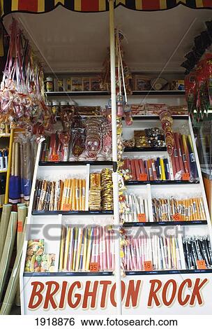 Stock Photograph - Brighton Rock Stall. Fotosearch