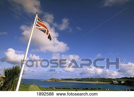 Stock Photo - British Flag At Old Grimsby. Fotosearch