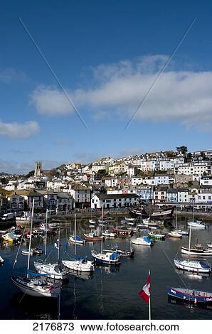 Stock Image - Brixham Harbour, Devon, Uk. Fotosearch