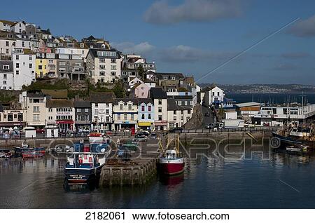 Brixham Harbour, Devon, Uk View Large Photo Image Stock Image - Brixham Harbour, Devon, Uk. Fotosearch