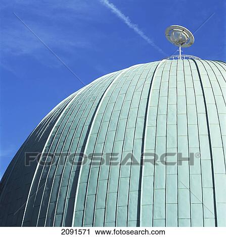 Stock Image - Bronze Roof Of London Planetarium, Marylebone Road - London, Uk.. Fotosearch