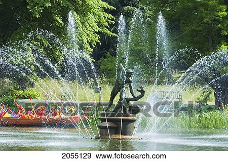 Stock Photo - Bronze Statue Of St. George, Royal Botanic Gardens, Kew, Surrey, England, United Kingdom. Fotosearch